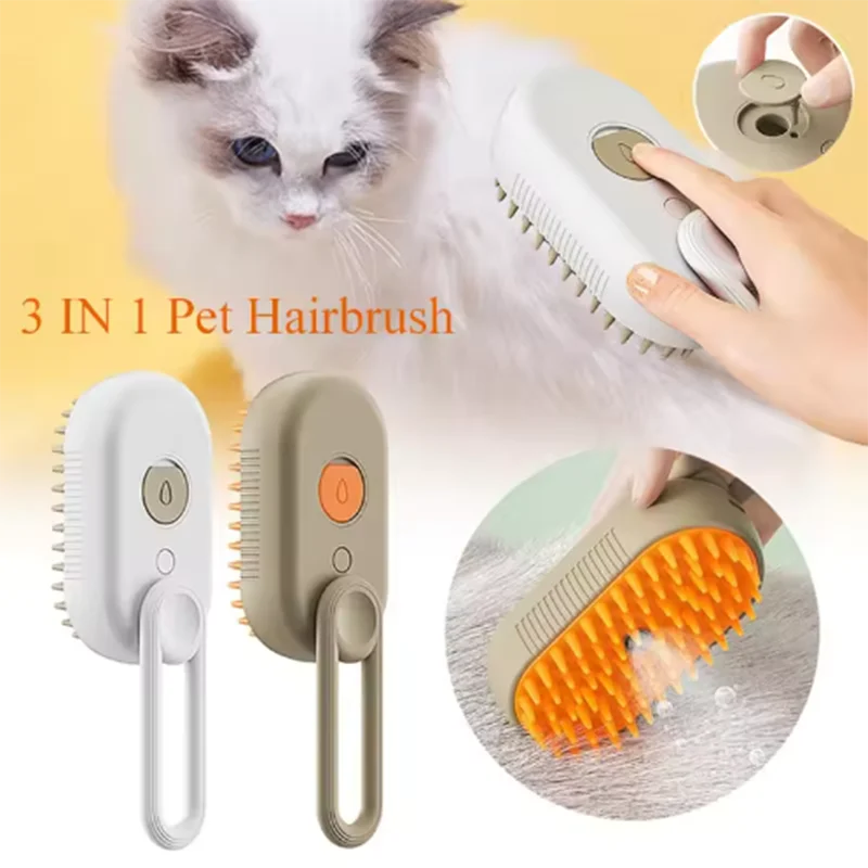 Cat Dog Pet Cleaning Massage Spray Comb, Pet Undercoat Hair Removal Slicker Brush For Dog And Cat Grooming Tool