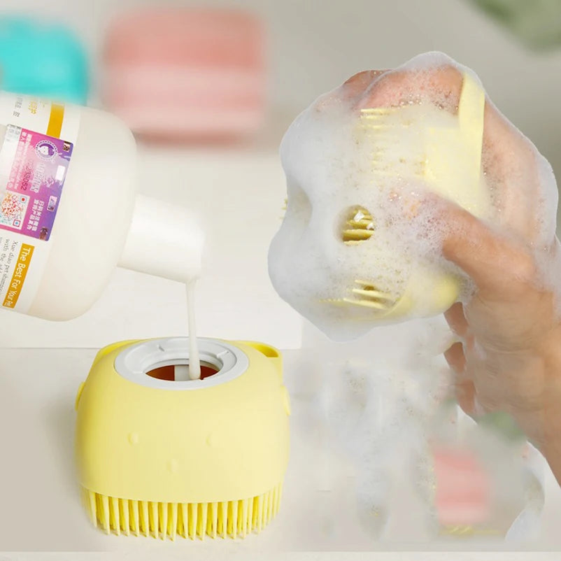 Silicone Bath Brush Irrigation Liquid Bath Rubbing Back Pet Multi Function Massage Bath Shampoo Shampoo Brush